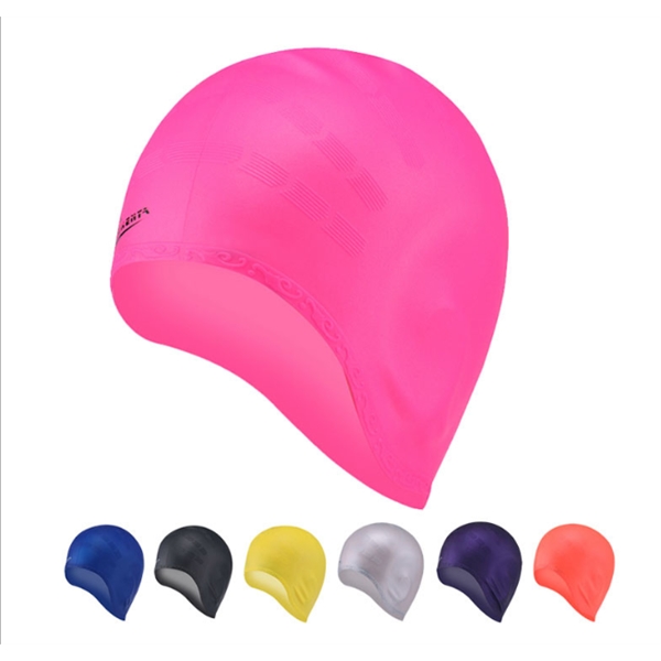 Waterproof Silicone Swimming Cap - Flat Style