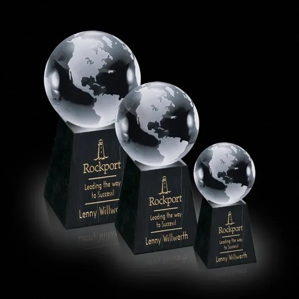 Globe Award on Tall Marble - Image 1