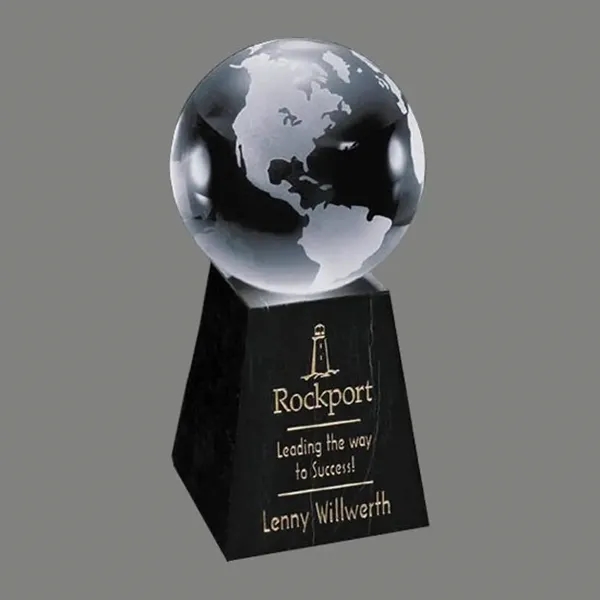 Globe Award on Tall Marble - Image 2