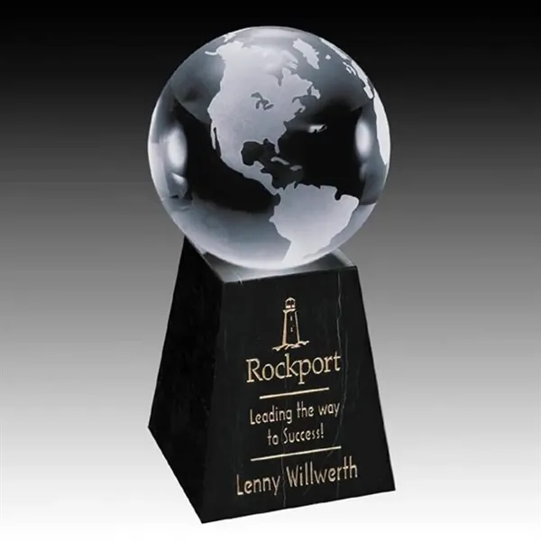 Globe Award on Tall Marble - Image 3