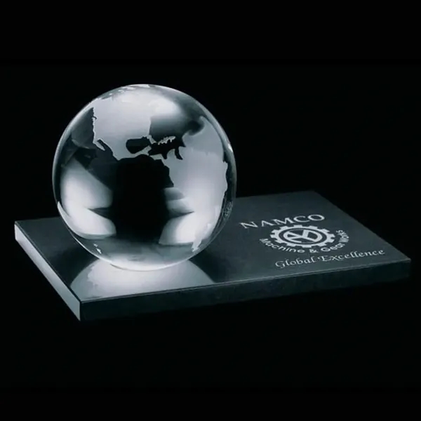 Globe Award on Rect Marble Base - Image 1