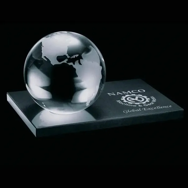 Globe Award on Rect Marble Base - Image 3