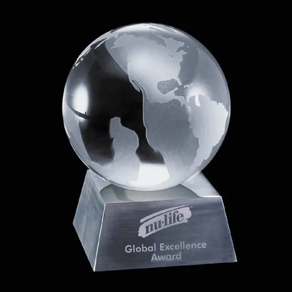 Globe Award on Aluminum Base - Image 1