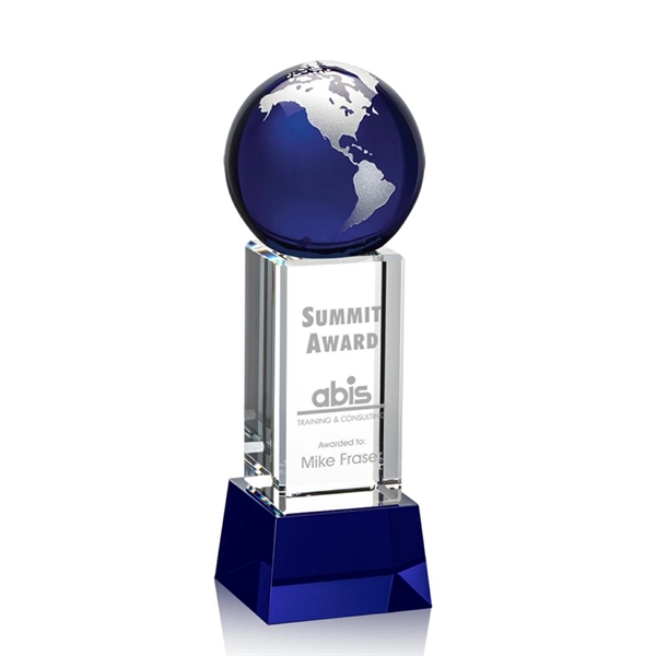 Luz Globe Award - Blue with Base - Image 4