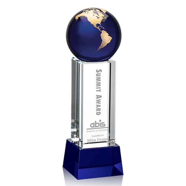 Luz Globe Award - Blue with Base - Image 5