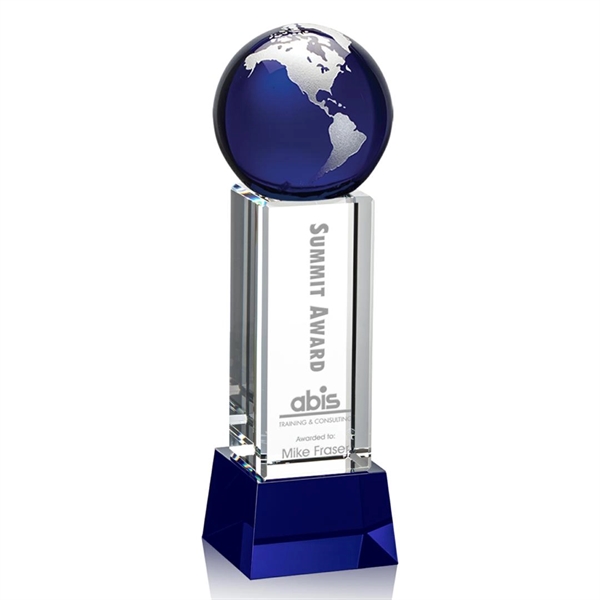 Luz Globe Award - Blue with Base - Image 6