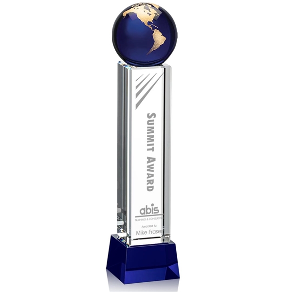 Luz Globe Award - Blue with Base - Image 9