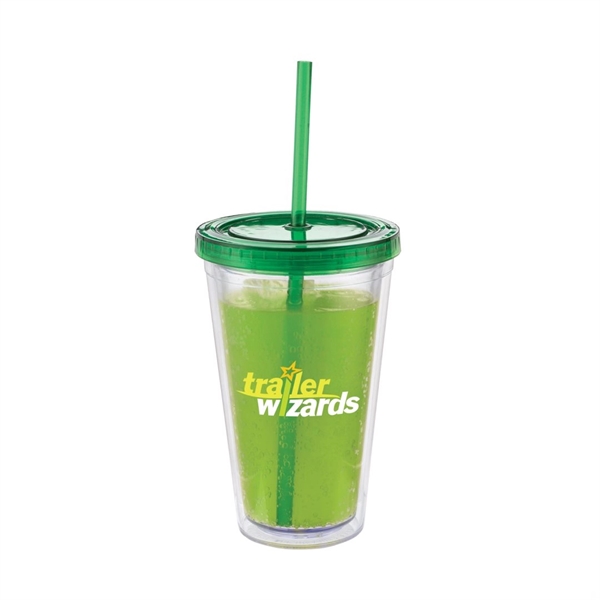 Colors Tumbler with Straw - 16oz - Image 3