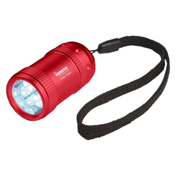 Aluminum Small Stubby LED Flashlight With Strap - Image 5