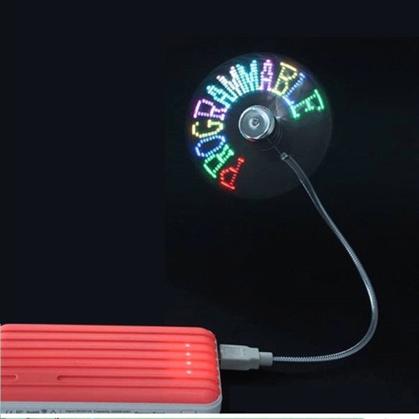 MINI Flexible LED USB Clock Fan - Image 3