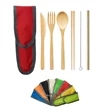 Bamboo Travel Utensil Set with Carrying Case