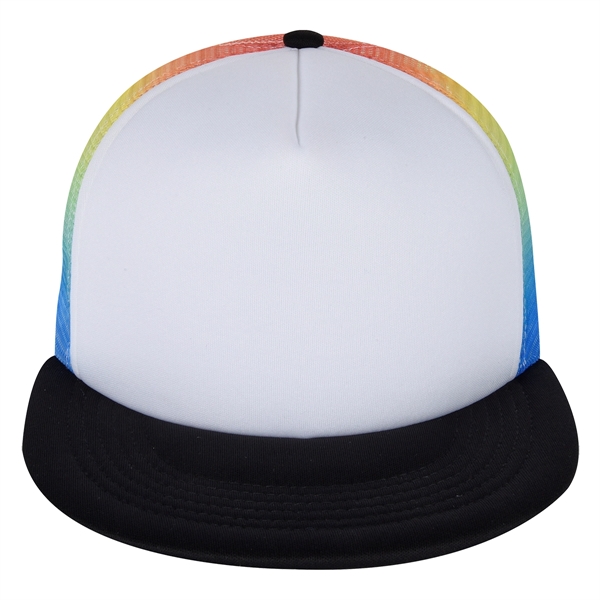 Rainbow Mesh Trucker Cap - Image 5