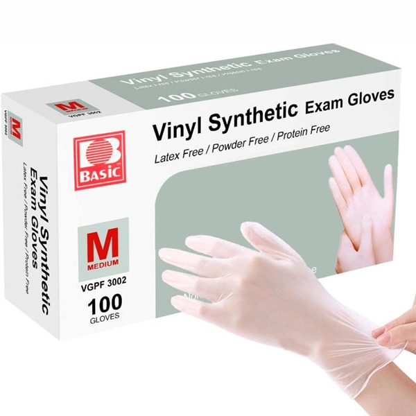 In Stock In CA! Vinyl Synthetic Exam Gloves(L/M) - Image 1