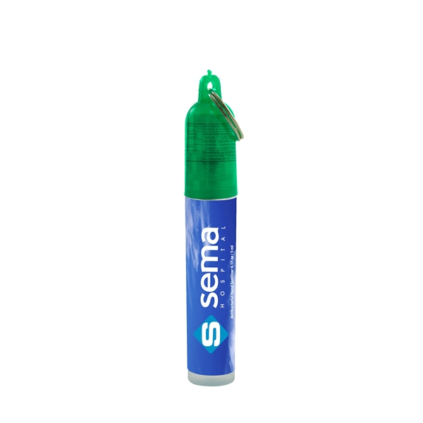 Mini Antibacterial Hand Sanitizer Pocket Spray w/ Key Chain - Image 1