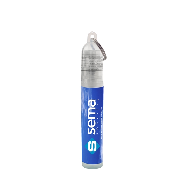 Mini Antibacterial Hand Sanitizer Pocket Spray w/ Key Chain - Image 2