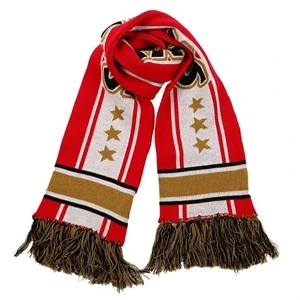Knit Soccer Scarf With Fringe