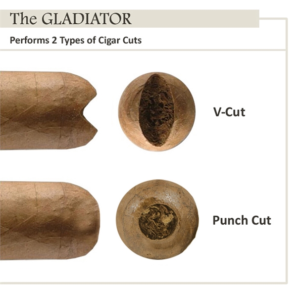 Gladiator V-Cut Cigar Cutter w Punch (Candy Apple Red Pearl) - Image 7