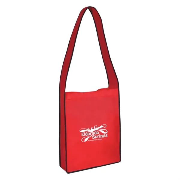 Non-Woven Messenger Tote Bag With Hook And Loop Closure - Image 6