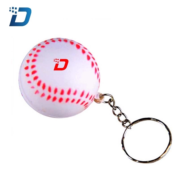 Baseball Stress Reliever Key Chain - Image 2