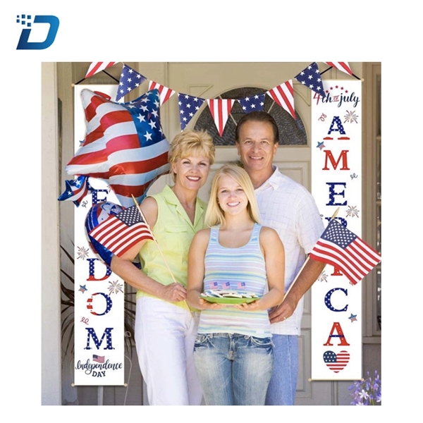 Decoration Porch Sign Set America Freedom Happy Independence - Image 5