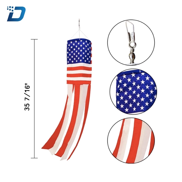 US Flag Windsock Stars and Stripes for Flag 4th of July Deco - Image 2