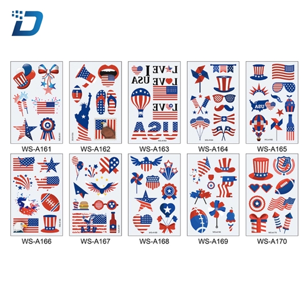 Fourth of July Decorations Temporary Tattoos - Image 2