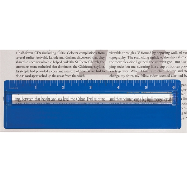 Plastic 6" Ruler With Magnifying Glass - Image 5