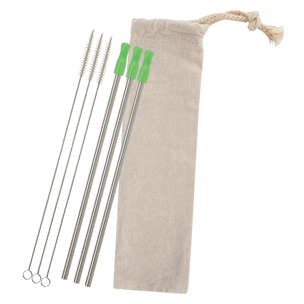 3-Pack Stainless Straw Kit with Cotton Pouch - Image 11