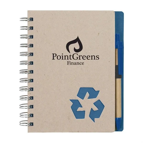 Eco-Inspired 5" x 7" Spiral Notebook & Pen - Image 9