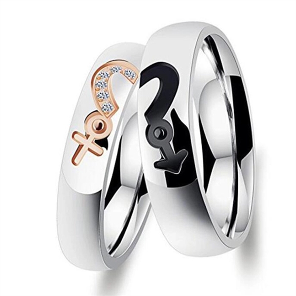 Stainless Steel Couple Ring     - Image 1