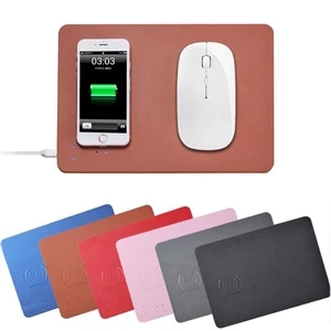 Ultra-Slim PU Wireless Charging Mouse Pad