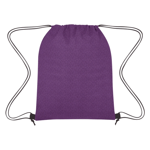 Heathered Non-Woven Drawstring Backpack - Image 12