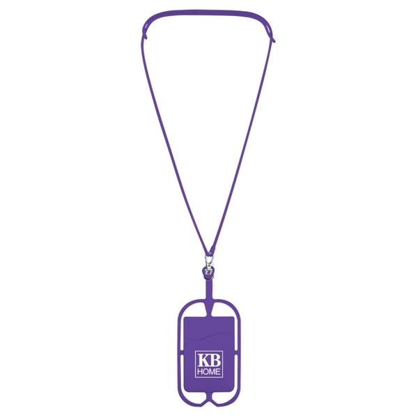 Silicone Lanyard With Phone Holder & Wallet - Image 17