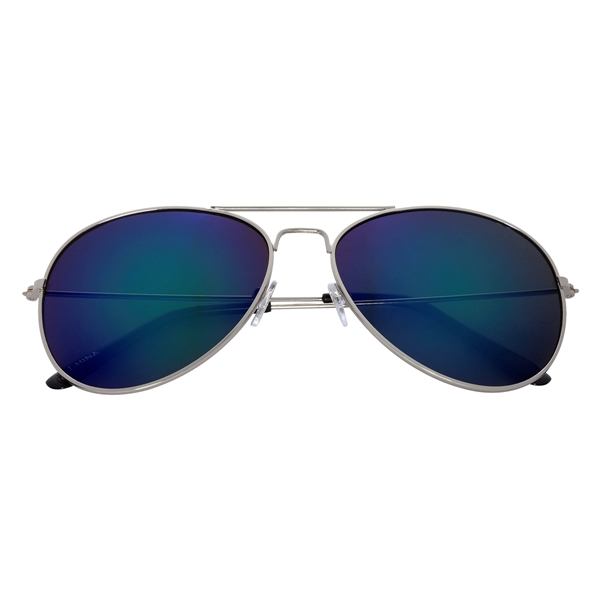 Color Mirrored Aviator Sunglasses - Image 15