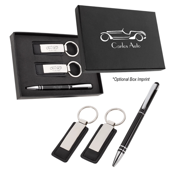 Baldwin Stylus Pen And Leatherette Key Tag Box Set - Image 1