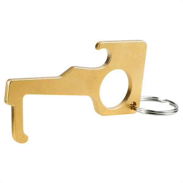 No Contact Keychain - Brass - Image 2
