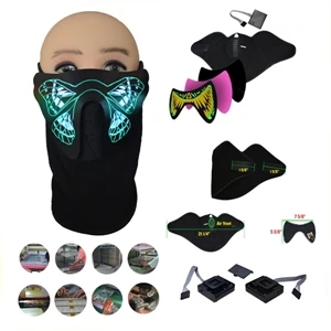Halloween/Party Sound Control Fabric Light-up Mask