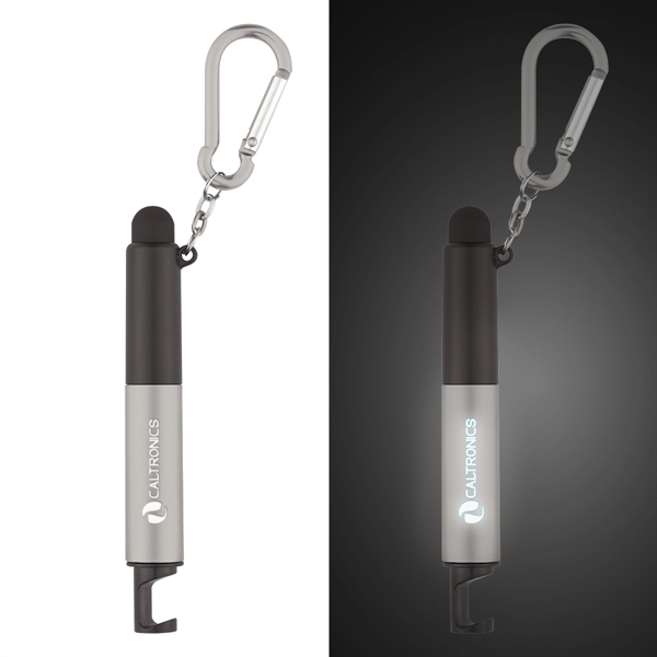 4-In-1 Light Up Stylus Pen With Carabiner - Image 3