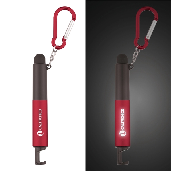 4-In-1 Light Up Stylus Pen With Carabiner - Image 4