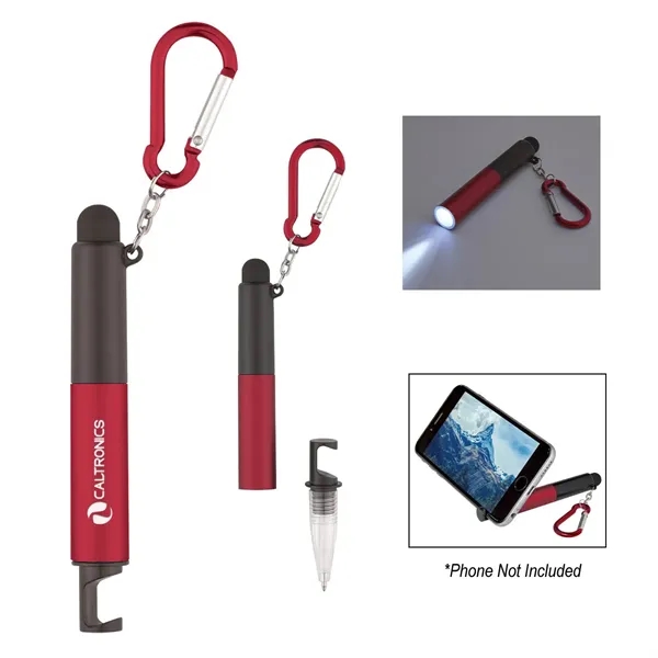 4-In-1 Light Up Stylus Pen With Carabiner - Image 7