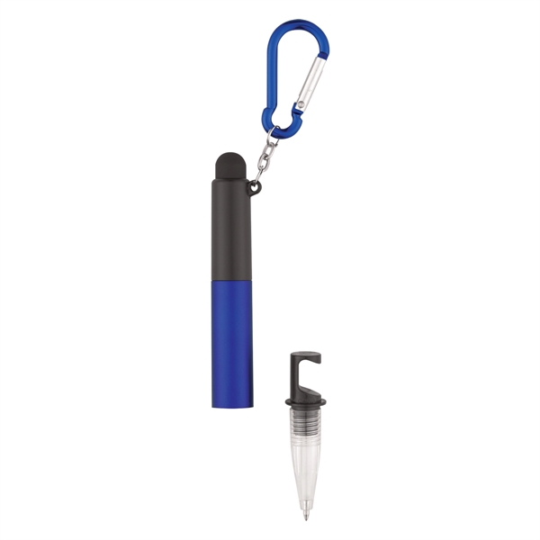 4-In-1 Light Up Stylus Pen With Carabiner - Image 12