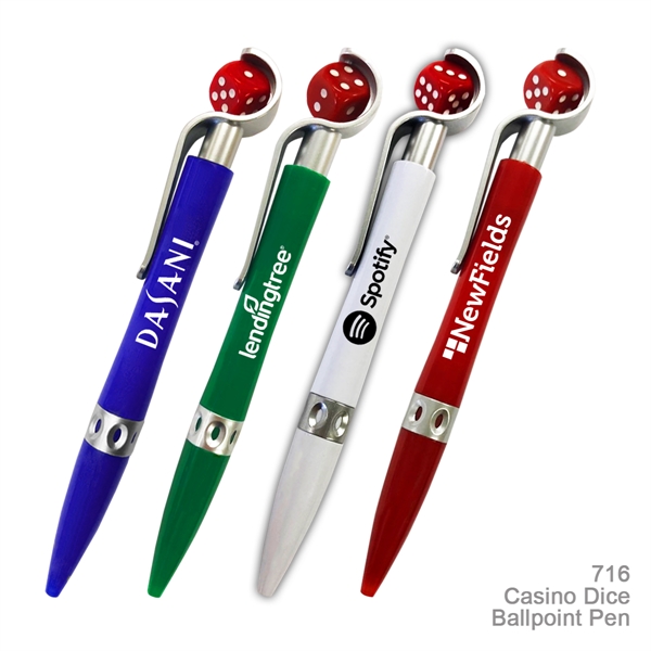 Casino Dice Ballpoint Pen - Image 1
