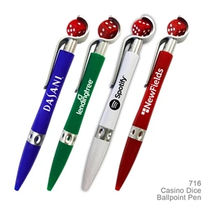 Casino Dice Ballpoint Pen