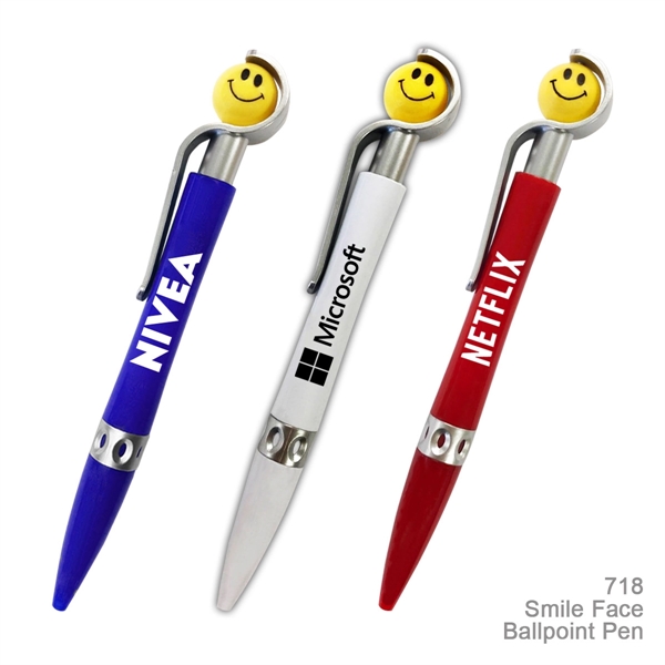 Smile Face Novelty Ballpoint Pen - Image 1