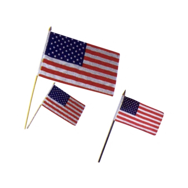 USA Printed Plastic Stick Flags - 4" x 6" - Image 2