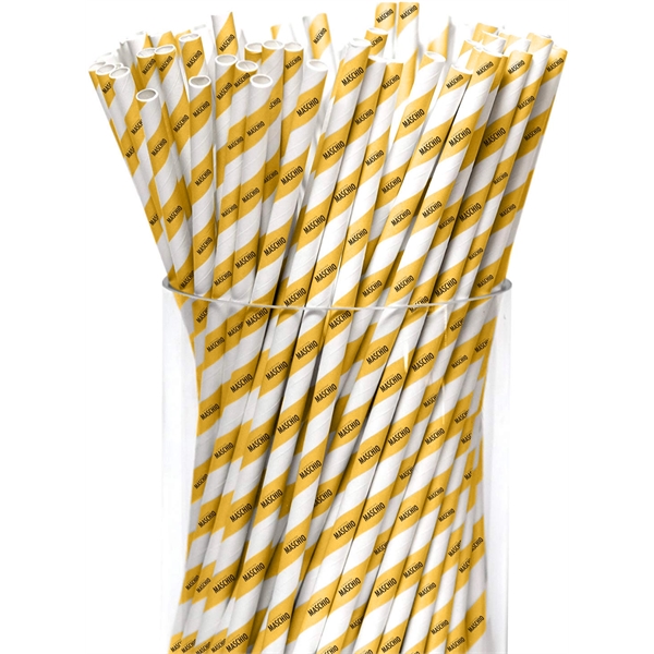 Recyclable Paper Straw (Custom Printed Logo) - Image 1