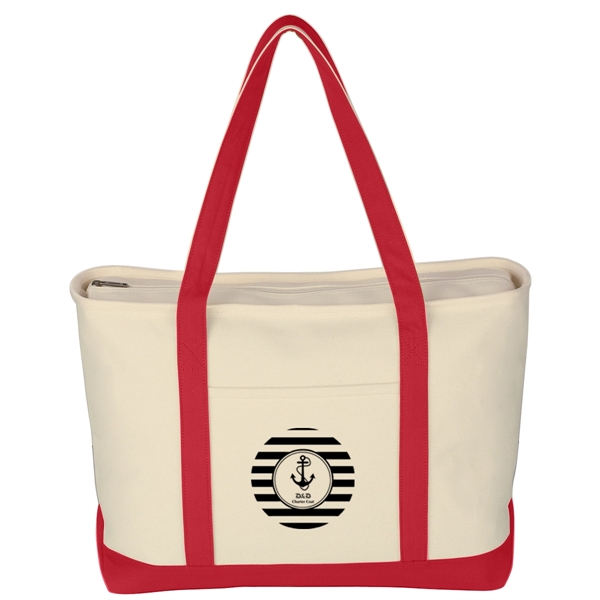 Large Heavy Cotton Canvas Boat Tote Bag - Image 17