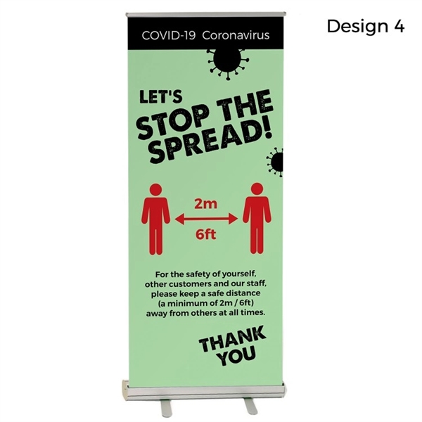 COVID-19 Coronavirus Floor Standing Banner  - Image 5