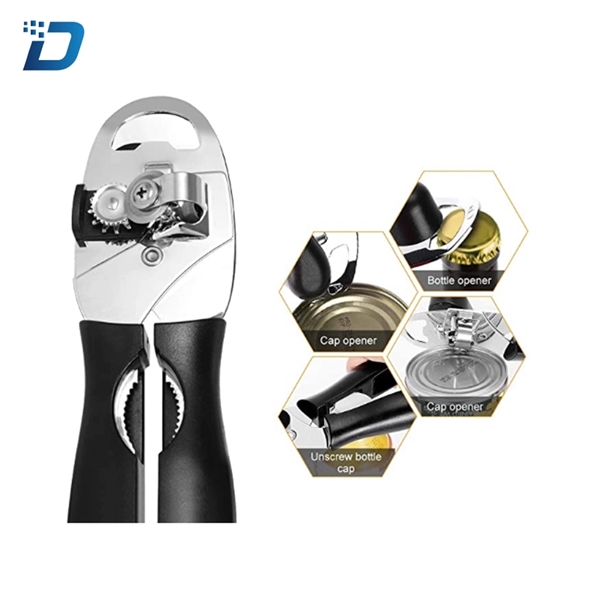 Stainless Steel Manual Can Bottle Opener with Smooth Edge - Image 2