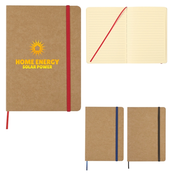 5" X 7" Eco-Inspired Strap Notebook - Image 1